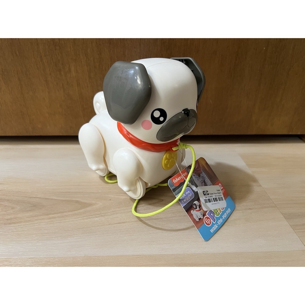 Fisher-Price‎ Walk-the-Pup Pug Pull Along Toy New Toddler Wiggle Walk